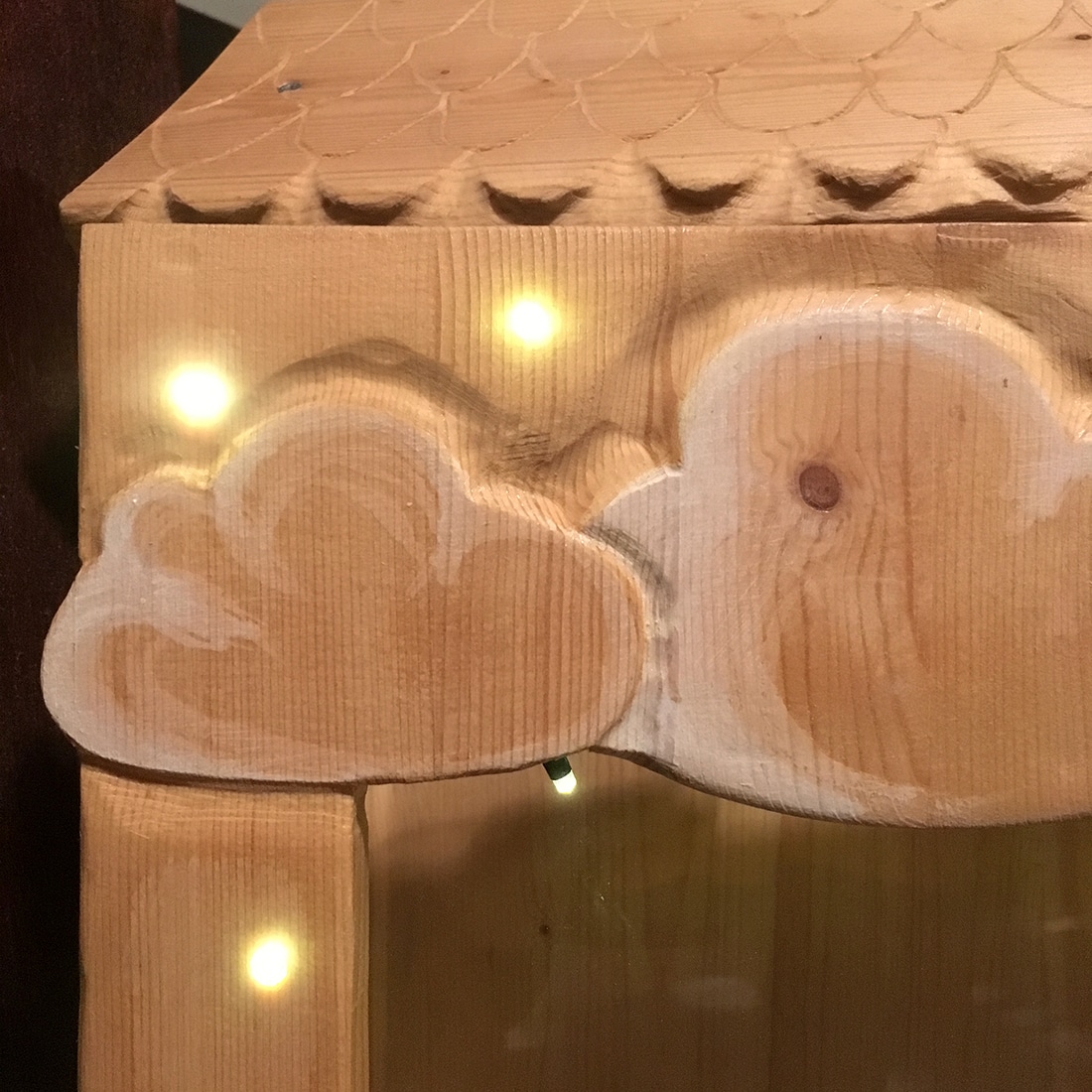 Wolken Detail im Adventsschaukasten